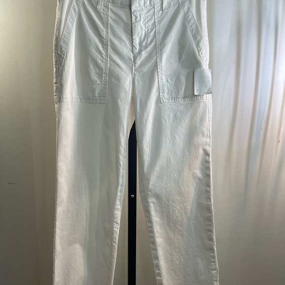 NWT FRANK & EILEEN BLACKSTONE CHALK CROP UTILITY PANTS WOMEN'S SIZE 0 US $298 - Picture 4 of 12